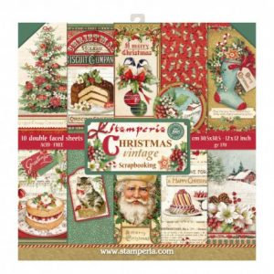 bloc-10-hojas-de-papel-scrap-stamperia-christmas-vintage