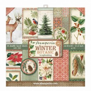 bloc-10-hojas-de-papel-scrap-stamperia-winter-botanic