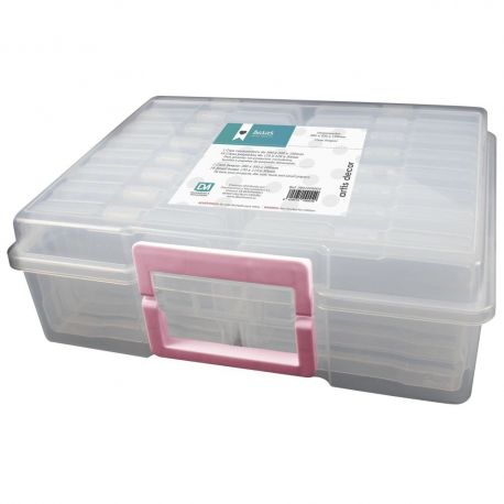 SET CAJA CONTENEDORA 38X30,5X12,6 CM+16 CAJAS ORGANIZAD.17X11,5X3CM.