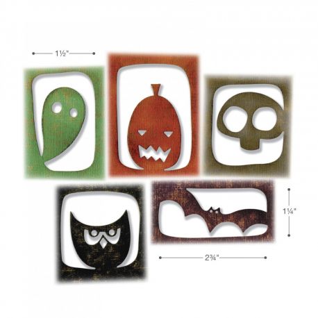 Set 5 troqueles THINLITS Halloween Hangouts by Tim Holtz