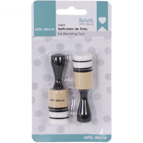 SET 2 APLICADORES TINTA REDONDOS C/ESPONJA ARTIS DECOR