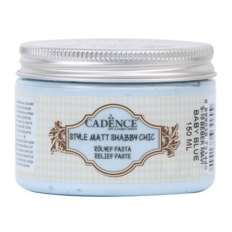 Pasta de relieve Shabby Chic Mate Azul Bebé Cadence 150ml