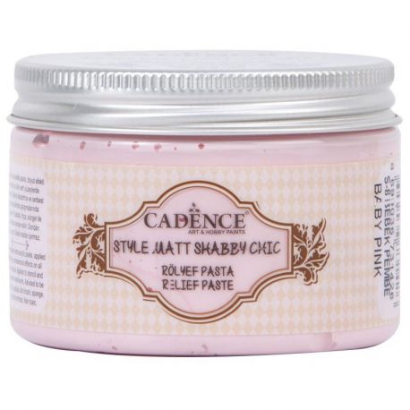 Pasta de relieve Shabby Chic Mate Rosa Bebé Cadence 150ml