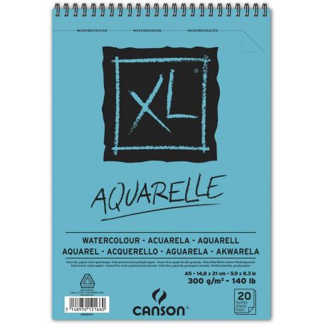 BLOC XL AQUARELLE 14,8X21 (20HJ) 300GR. CANSON