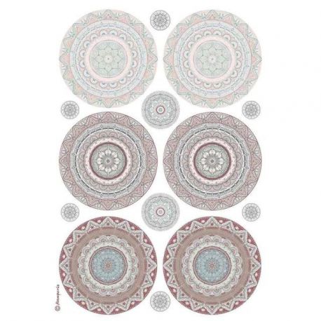 Papel de arroz Alta calidad A4 "Mandala Círculos"