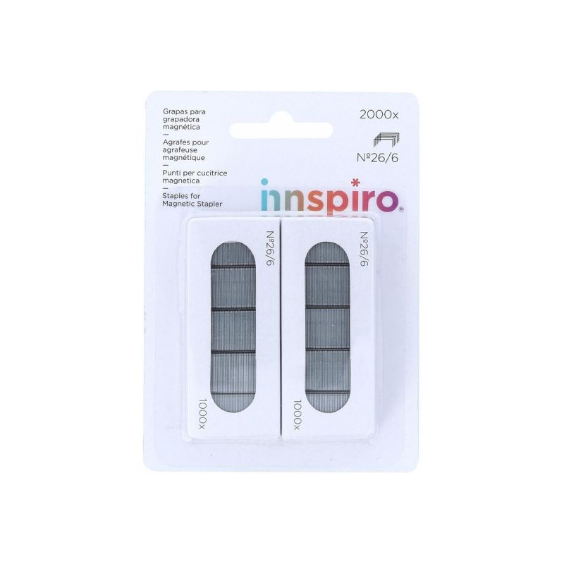 Grapas metálicas plateadas 26/6 - La Tienda de las Manualidades