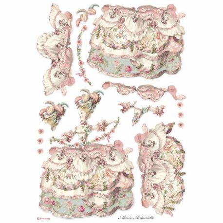 Papel de arroz DinA3 - Lady Pink