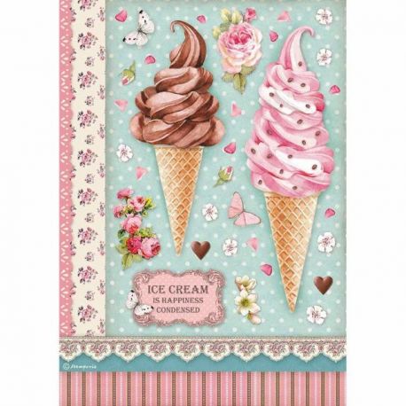 Papel de arroz Alta calidad A4 "Ice Cream"