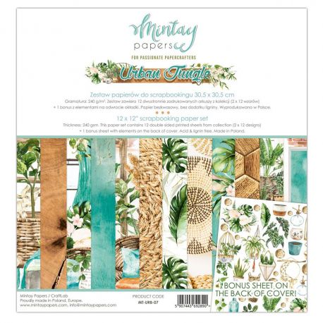 Mintay by Karola "Urban Jungle" Scrapbooking paper set 30,5 x 30,5