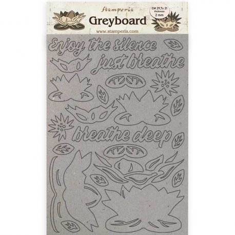 A4 Greyboard /2 mm Amazonia "Water Lily" Stamperia