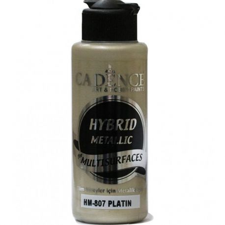 Pintura Multisuperficie Hybrid Metallic de Cadence Platino 120ml