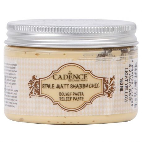 Pasta de relieve Shabby Chic Mate Amarillo claro Cadence 150ml