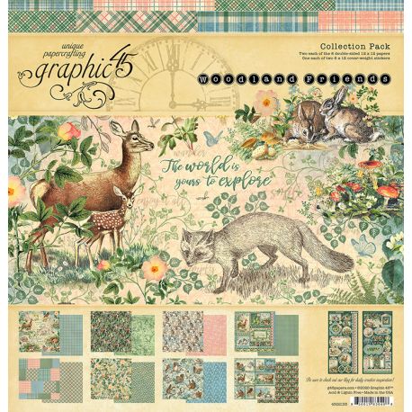 Colección "Woodland Friends" de Graphic 45 30x30cm