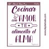 Stencil Dayka A4 - Cocinar con amor te alimenta el alma