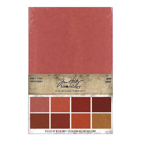 Tim Holtz® Ideaology: Kraft-Stock stack cálido 24pcs.