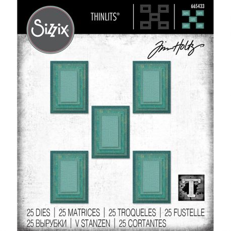 Troquel CH3-21 CORTADOR SET 25 pzas. "Stacked Tiles" by Tim Holtz