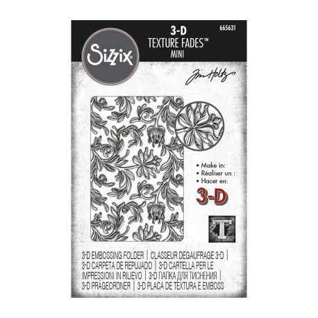 Embossing SIZZIX 3D TEXTURE FADES "Mini botanical" by Tim Holtz