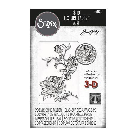 Embossing SIZZIX 3D TEXTURE FADES "Mini Roses" by Tim Holtz