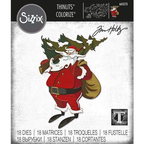 Troquel CH3-21 CORTADOR SET 18 pzas. "Woodland Santa" by Tim Holtz