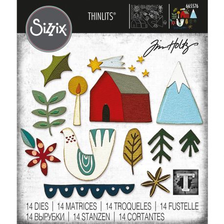 Troquel CH3-21 CORTADOR SET 14 pzas. "Funky Nordic" by Tim Holtz