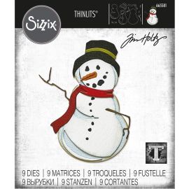 Paquete de Navidad Sizzix — Muñeco de nieve y Deck the Halls Colorize Thinlits troqueles por Tim Holtz 