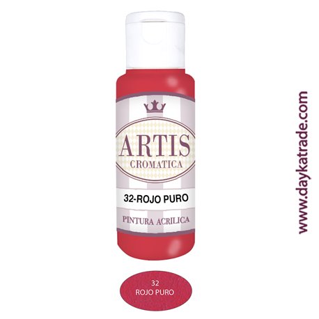 ROJO PURO - ACRÍLICO ARTIS CROMÁTICA 60ML.