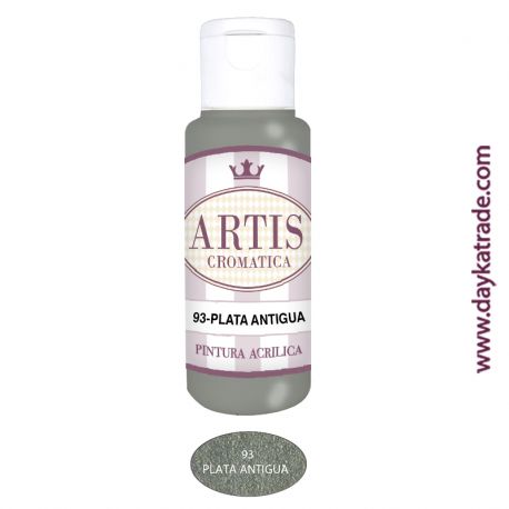 PLATA ANTIGUA - ACRÍLICO METALIZADO ARTIS CROMÁTICA 60ML.