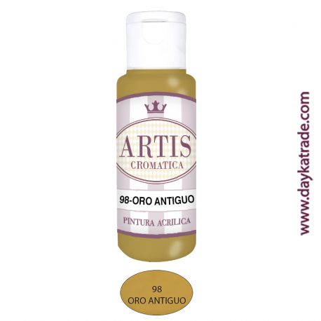 ORO ANTIGUO - ACRÍLICO METALIZADO ARTIS CROMÁTICA 60ML.