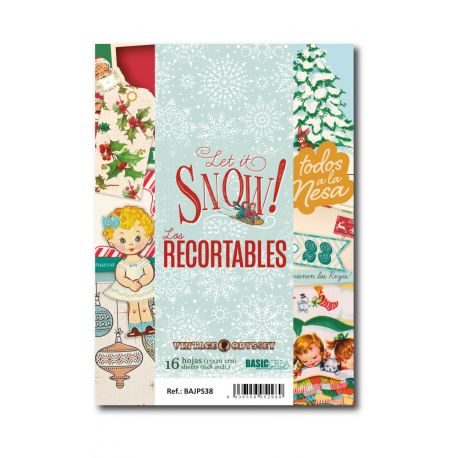 Let It Snow Bloc Recortables una cara - 15x20cm - Vintage Odyssey