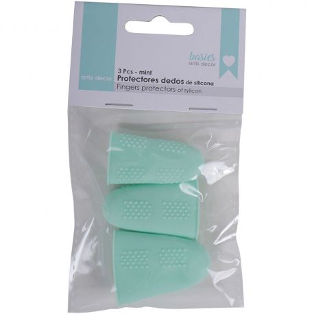 SET 3 PROTECTORES PARA DEDOS DE SILICONA MINT