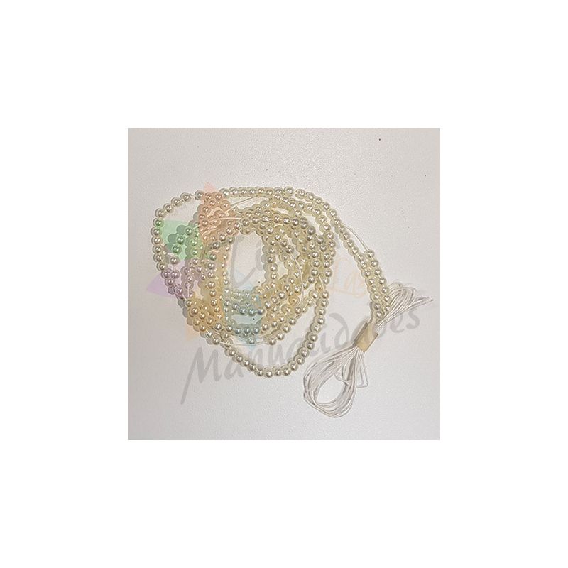 TIRA DE PERLAS 88 CM. - La de las Manualidades