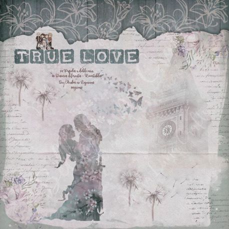 BELLALUNA TRUE LOVE COLLECTION 24 PAPELES 8X8"