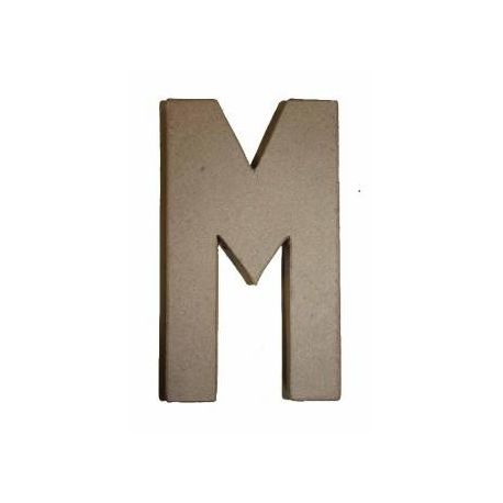 Letra de cartón 20cm "M"