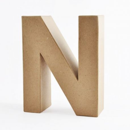 Letra de cartón 10cm "N"