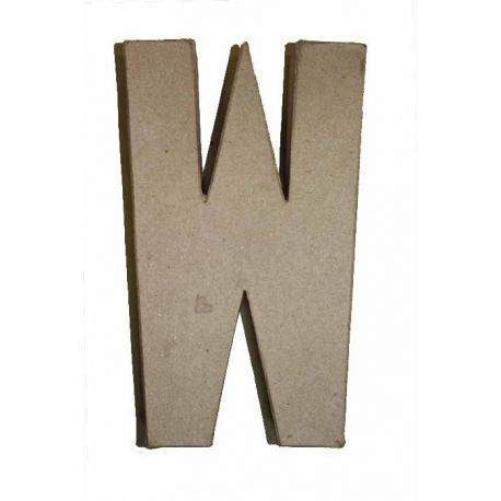 Letra de cartón 10cm "W"