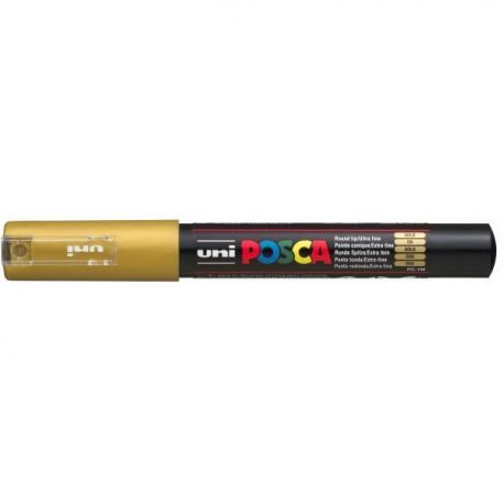 Rotulador UNI POSCA fino Dorado 1mm - La Tienda de las Manualidades