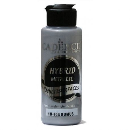 Pintura Multisuperficie Hybrid Metallic de Cadence Plata 120ml