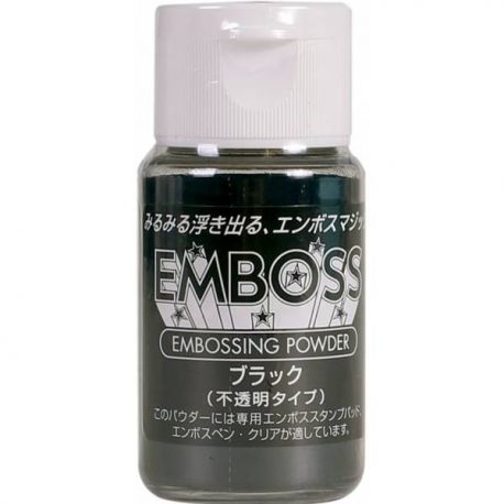 Polvos para embossing opacos EMBOSS Tsukineko 28gr Negro