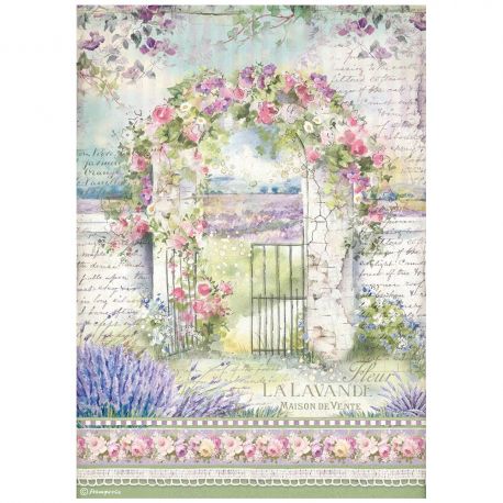 Papel de arroz Alta calidad A4 "Provence Arch"