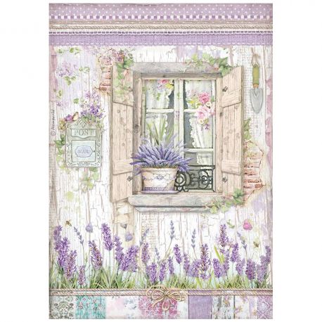 Papel de arroz Alta calidad A4 "Provence Window"