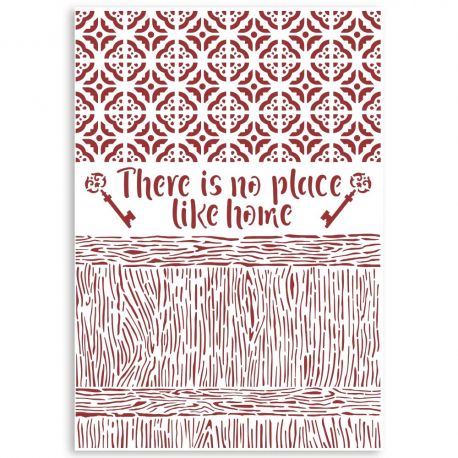 Stencil 21x29.7cm Casa Granada "There is no place like home" de Stamperia