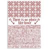 Stencil 21x29.7cm Casa Granada "There is no place like home" de Stamperia