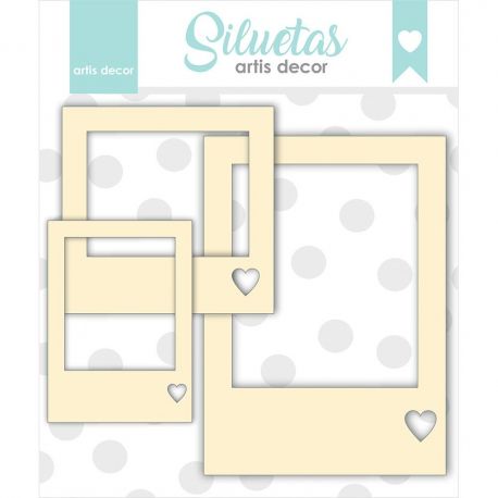 Chipboard POLAROID CORAZON Artis Decor