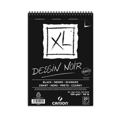 BLOC XL "DESSIN NOIR" A5 14.8X21 (20H) 150GR. CANSON