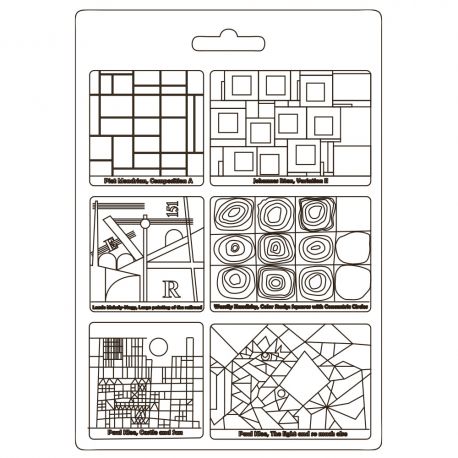 Molde para Mix Media A5 Bauhaus "Square" Stamperia