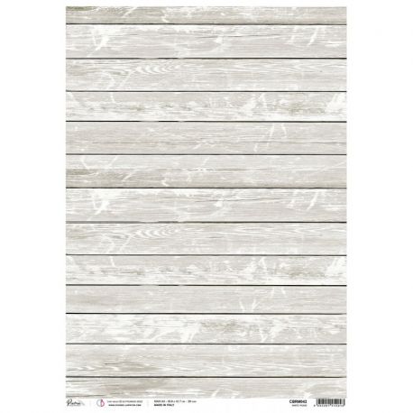 Papel de Arroz A3 Ciao Bella -  White Wood