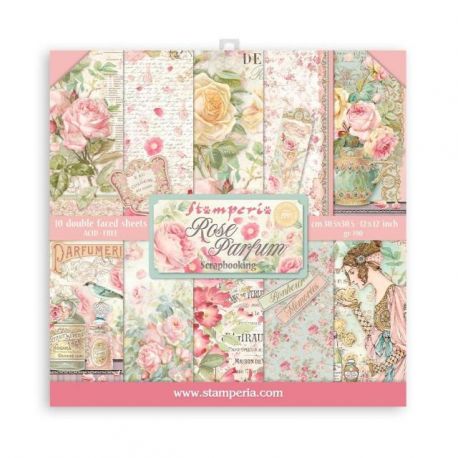 ROSE PARFUM - Bloc Scrap 10 hojas 30.5x30.5 (12"x12") 2 caras