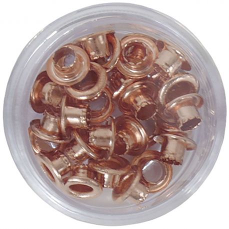 Eyelets - METALICO ORO ROSA - 30ud