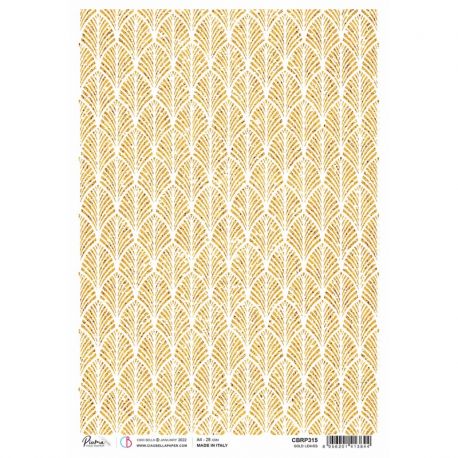 Papel de Arroz A4 Ciao Bella - Gold Leaves