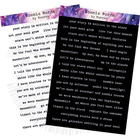 Cosmic Words Stickers - Funky Fossil
